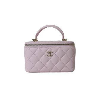 推荐Chanel Quilted Small Top Handle Vanity Case With Chain Pink Gold商品