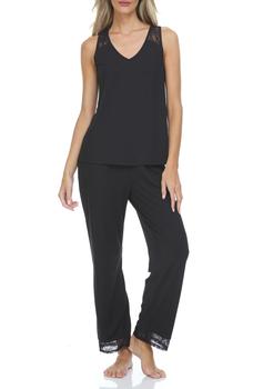 Flora Nikrooz, Flora Nikrooz | Frances Lace Trim Tank & Pants 2-Piece Pajama Set商品图片 3.9折