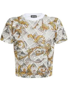 VERSACE フリントクルネックTシャツ 76HAH608 609 VERSACE JEANS COUTURE (ヴェルサーチェ ジーンズ クチュール