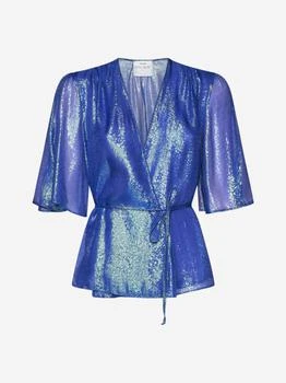 FORTE_FORTE | Iris lame’ chiffon wrap top,商家d'Aniello boutique,价格¥2380