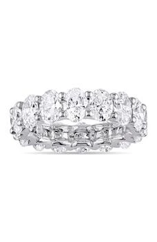 Suzy Levian | Sterling Silver Petite Oval-Cut CZ Eternity Band Ring,商家Nordstrom Rack,价格¥673