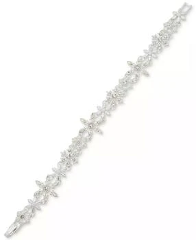 Anne Klein | Silver-Tone Crystal Snowflake Flex Bracelet,商家Macy's,价格¥196