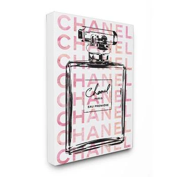 Stupell Industries | Glam Perfume Bottle with Words Pink Black Canvas Wall Art, 30" x 40",商家Macy's,价格¥996