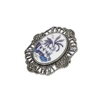2028 | Porcelain Oval Blue Willow Pin,商家Macy's,价格¥238