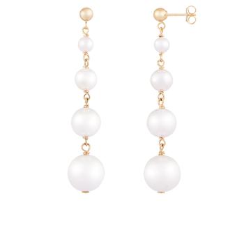 Splendid Pearls | 14k Yellow Gold 4-8mm Pearl Earrings商品图片,6.9折