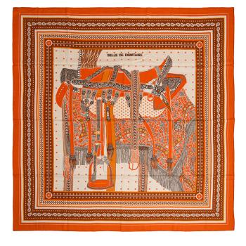 推荐HERMÈS 橙色女士丝巾 SCARF140CSORN13商品