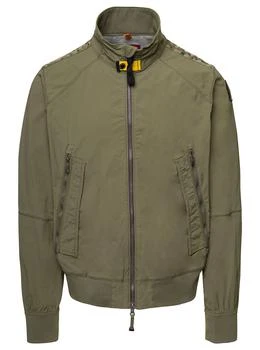 推荐desert Military Green High Neck Jacket With Patch Pocket In Cotton Blend Man商品