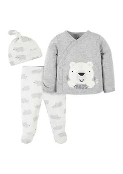 Gerber | Baby Boys 3 Piece Polar Bear Sweatshirt and Pants Set商品图片,4折