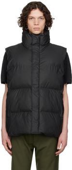 RAINS | Black Boxy Down Puffer Vest商品图片,独家减免邮费