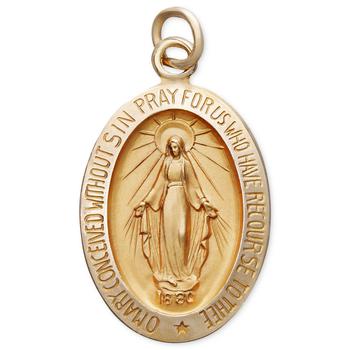 商品Macy's | Oval Miraculous Medal Pendant in 14k Gold,商家Macy's,价格¥1825图片