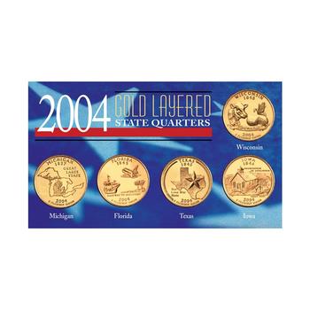 商品American Coin Treasures | 2004 Gold-Layered State Quarters,商家Macy's,价格¥431图片
