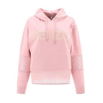 Kenzo | KENZO 女士粉色棉质网眼细节连帽卫衣 FA52SW865952-34 