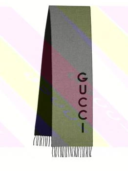 Gucci | Pied De Poule Wool Blend Scarf 