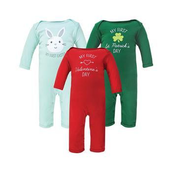 Hudson | Baby Boys and Girls My First Long Sleeve Coveralls, Pack of 3商品图片,
