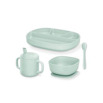 商品NUK | 4 Piece Silicone Baby Tableware Set, Plate, Bowl, Cup and Spoon,商家Macy's,价格¥336图片