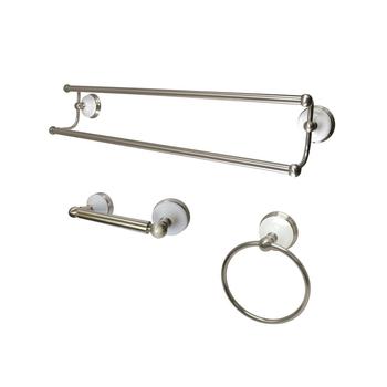 商品Kingston Brass | 3-Pc. Bathroom Accessory Set in Brushed Nickel,商家Macy's,价格¥1257图片