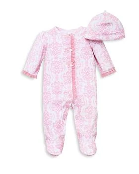 Little Me | Girls' Damask Print Footie & Hat Set - Baby 满$100减$25, 满减