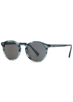 推荐Gregory Peck round-frame sunglasses商品