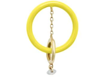 Persée | Yellow Enamel Orbit 1 diamond single earring,商家24S Paris,价格¥5434