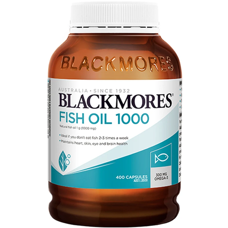 推荐blackmores深海鱼油软胶囊400粒 澳洲bm原味鱼肝油DHA欧米伽3商品