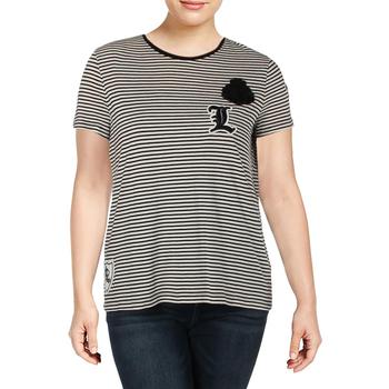Ralph Lauren | Lauren Ralph Lauren Womens Shannen Striped Patch T-Shirt商品图片,4.5折, 独家减免邮费