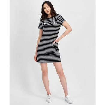 Tommy Hilfiger | Women's Striped Logo Short-Sleeve T-Shirt Dress 6折