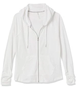 Calvin Klein | Calvin Klein Premium Performance Ruched Long Sleeve Zip Up Hoodie (Standard and Plus),商家Zappos,价格¥318