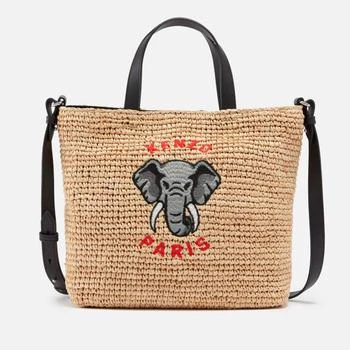 推荐KENZO Small Logo-Embroidered Raffia Tote Bag商品