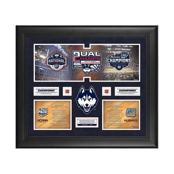 Fanatics Authentic | UConn Huskies 2014 Men's and Women's Basketball Champions Framed 20'' x 24'' Collage with Dual Game-Used Balls-Limited Edition of 100,商家Macy's,价格¥1347