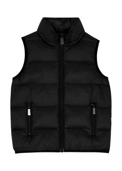 推荐KIDS Black quilted shell gilet商品