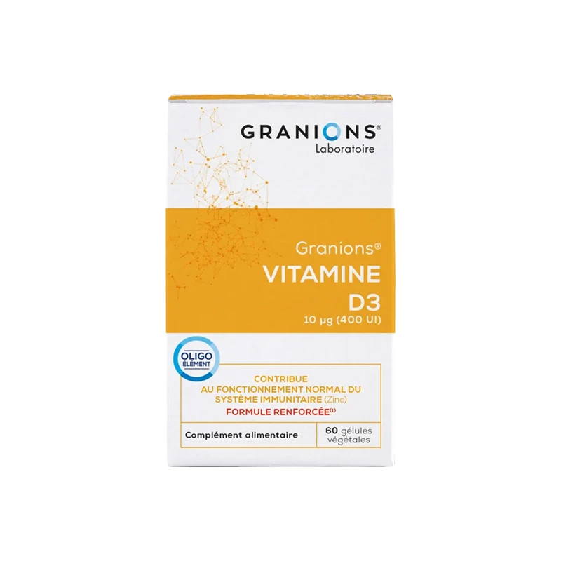 Granions | 格兰宁维他命D3胶囊 60粒 保持骨骼健康增强免疫,商家VP FRANCE,价格¥162