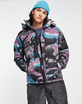 Rip N Dip | RIPNDIP ultralight beam puffer jacket in black with all over art print商品图片,