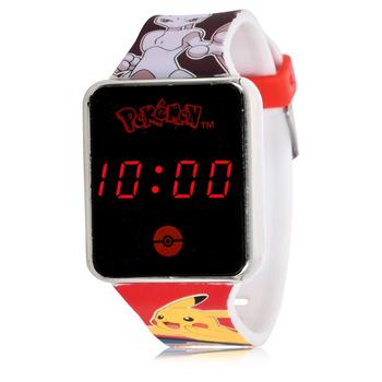 Accutime | Pokemon Kid's Touch Screen Red Silicone Strap LED Watch, 36mm x 33 mm商品图片,