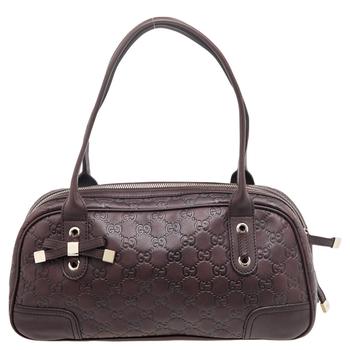 古驰托特包, Gucci | Gucci Dark Brown Guccissima Leather Princy GG Boston Bag商品图片 8.9折