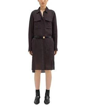 推荐Striped Midi Shirt Dress商品