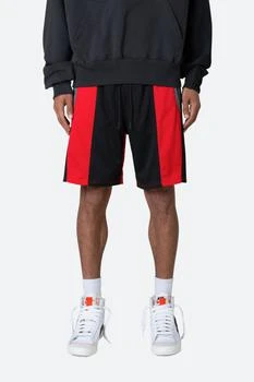 推荐Mesh Paneled Shorts - Black/Red商品