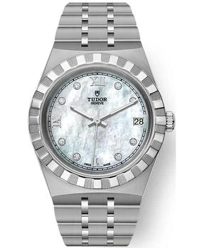 推荐Tudor Royal Mother of Pearl Diamond Dial Stainless Steel Unisex Watch M28400-0005商品