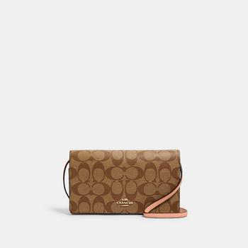 Coach | Coach Outlet Anna Foldover Crossbody Clutch In Signature Canvas商品图片,4.6折