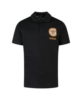 Versace | Versace Logo Embroidered Short-Sleeved Polo Shirt 4.7折