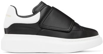 推荐Kids Black & White Velcro Oversized Sneakers商品
