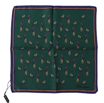 Dolce & Gabbana | Dolce & Gabbana Printed DG Logo Mens Square Handkerchief Men's Scarf,商家Premium Outlets,价格¥1438