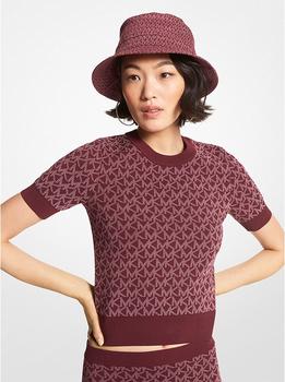 推荐Logo Jacquard Short-Sleeve Sweater商品