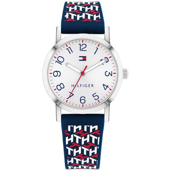 tommy hilfiger手表是什么牌子, Tommy Hilfiger | Kids' Blue TH Pattern Silicone Strap Watch 32mm商品图片 6折