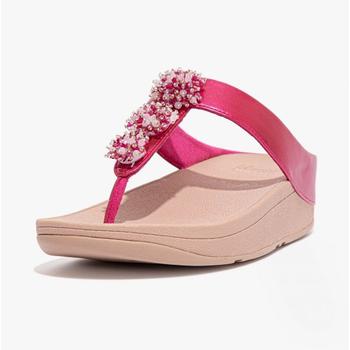 FitFlop | Fitflop Fuchsia Rose Fino Bead Cluster Toe Post Sandal商品图片,