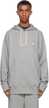 Acne Studios | Grey French Terry Logo Hoodie商品图片,