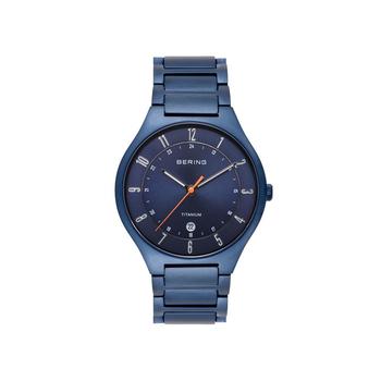 推荐Men's Blue Titanium Bracelet Watch 39mm商品