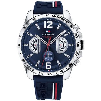 tommy hilfiger手表是什么牌子, Tommy Hilfiger | Men's  Navy Silicone Strap Watch 46mm商品图片 