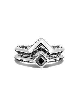 商品Classic Chain Sterling Silver & Multi-Stone Ring Set图片
