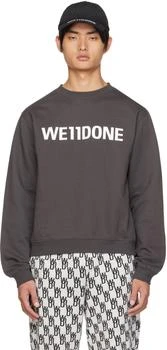 We11done | Gray Fitted Sweatshirt 