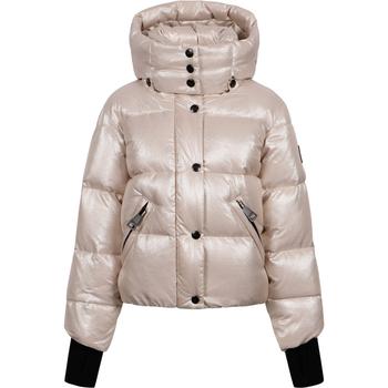 推荐High collar padded jacket in white golden商品